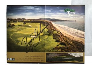 Bryson Dechambeau Signed Autographed Torrey Pines Golf Course Scorecard Us Open