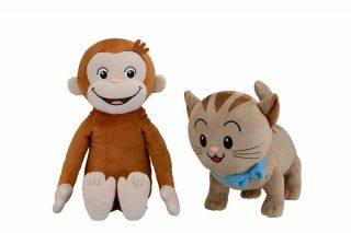 Rare Curious George With Gnocchi Special Plush Doll Set Limited To Japan 14in