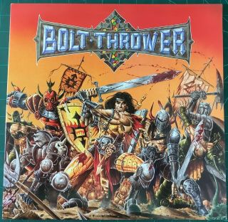 Bolt Thrower - Warmaster Lp Gatefold/insert Vinyl 1991 Vg,  /nm Earache Mosh 29