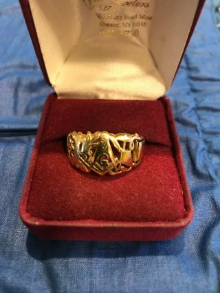 14k Gold Vintage Artcarved Masonic Ring With Hidden Compartment