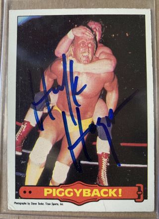Hulk Hogan 1985 Classic Autographed Signed Wrestling Card Wwf Wwe