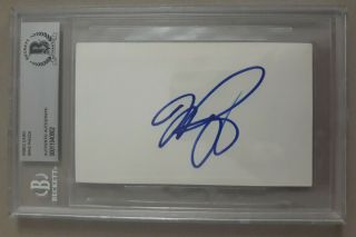Mike Piazza Bas/bgs Signature Signed Auto Autograph 3x5 Index Card Mets Hof