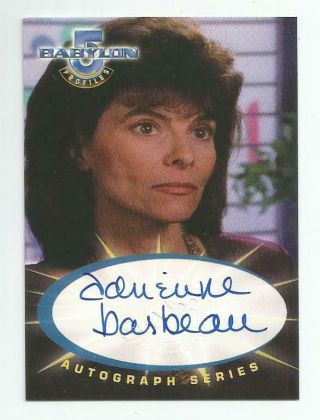 1999 Skybox Babylon 5 Profiles Adrienne Barbeau Autograph As Amanda Carter A6