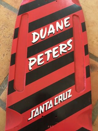Duane Peters Santa Cruz Deck Vintage Reissue Nos Skateboard Nhs Rare