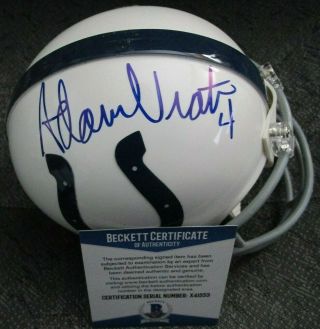 Adam Vinatieri Signed Indianapolis Colts Mini Helmet Beckett Bas X41553