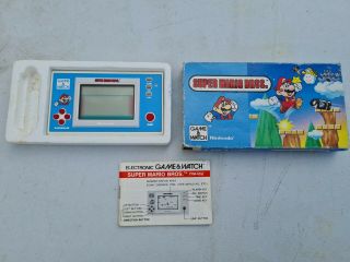 Vtg Nintendo Game & Watch Mario Bros Boxed Handheld Lcd Game