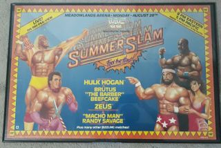Wwe/wwf 1989 Summerslam Pay - Per - View Poster Vintage
