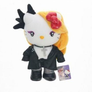 Rare Yoshikitty Kitty & X Japan Plush Doll First Edition Black Limited To Japan