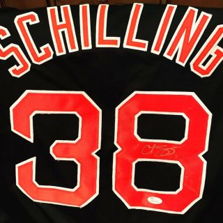 Curt Schilling Autographed Jersey Boston Red Sox Jsa Authenticated