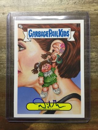 2020 Topps Garbage Pail Kids 35th Anniversary Auto 61 By: David Gross 7/50