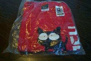 Flcl Takkun Black Cat Broccoli Gear Red T - Shirt Size Xl Nip