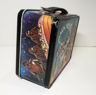 Vintage 1979 Walt Disney BLACK HOLE Metal Lunch Box Set with Thermos Aladdin 3