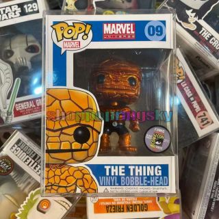 Funko Pop！marvel The Thing 09 Metallic Exclusive Limited “mint” With Protector