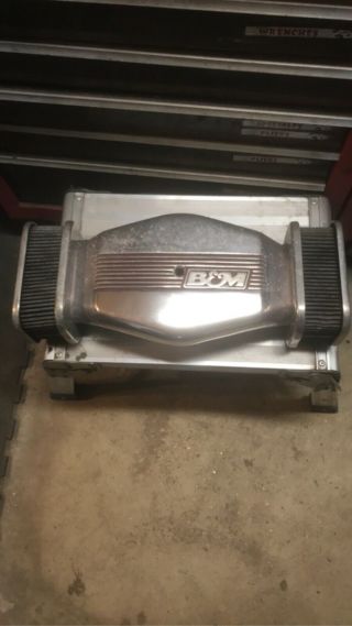 Rare Vintage B&m Dual Element Side Draft Air Cleaner