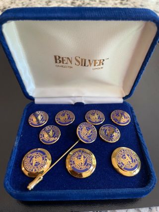 Ef Hutton Blazer Buttons - In Ben Silver Box