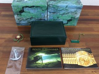 Rolex Submariner 14060 Vintage Watch Box 1995,  Booklets Tags & Anchor,  Post