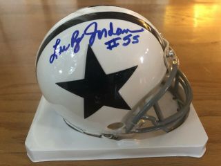 Lee Roy Jordan Signed Autographed Dallas Cowboys Throwback Mini Helmet,  All - Pro
