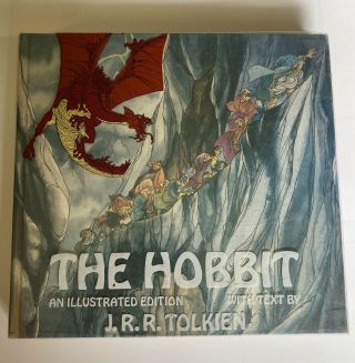 J.  R.  R Tolkien Vintage 1977 The Hobbit An Illustrated Edition Acetate Dust Jacket