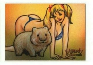 2018 5finity Mandy Down Under Huy Truong 1/1 Sketch Card Cute Wombat