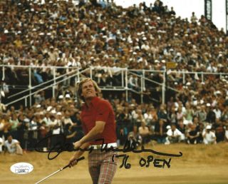 Johnny Miller Pga Signed Golf 8x10 Photo Autographed W/ 76 Open Inscription Jsa