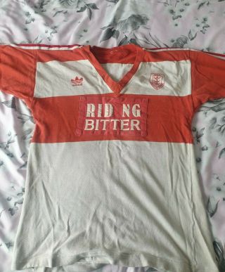 Vintage Adidas Hull Kingston Rovers Shirt Match Worn 1986 - 89