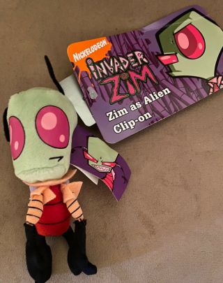 Invader Zim As Alien Plush Clip On Very Rare Hot Topic Viacom Nickelodeon