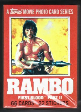 1985 Topps Rambo First Blood Part Ii Complete Card Set - 66 Cards & 22 Stickers