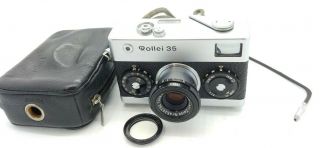 Vintage Rollei 35 Silver Film Camera W/ Tessar 40mm F/3.  5 Lens Made In Germany