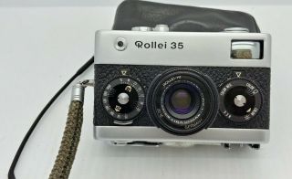 Vintage Rollei 35 Silver Film Camera w/ Tessar 40mm F/3.  5 Lens Made in Germany 2