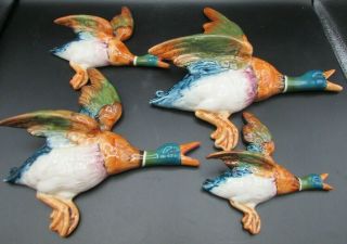 X4 Beswick Flying Ducks Wall Plaques 596 - 1,  2,  3,  And 4