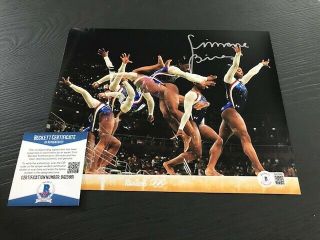 Simone Biles Signed Autograph 8x10 Photo 2016 Olympics Rio C@@l Bas Beckett C