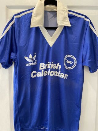 Vintage Rare Medium Brighton And Hove Albion 1980 - 83 Adidas Shirt