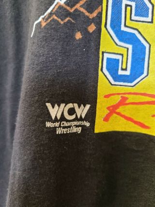 Vtg 90s WCW Sid Vicious Wrestling T Shirt Mens Size XL Single Stitch 3