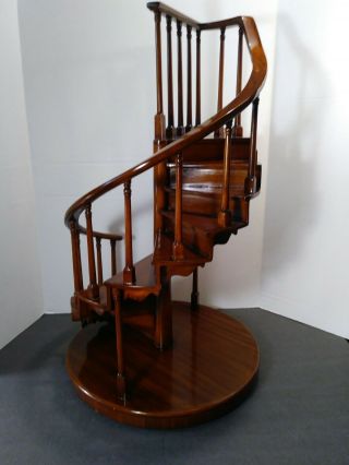 24 " Large Vintage Salesman’s Sample Miniature Wooden Spiral Staircase