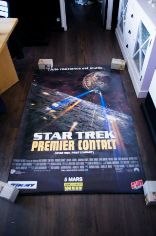 Star Trek First Contact 4x6 Ft Bus Shelter Vintage Movie Poster 1996