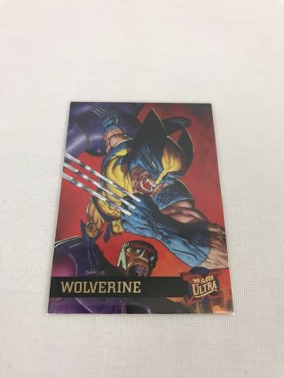 1995 Fleer Ultra X - Men Rare Wolverine Promo Card Yellow Back