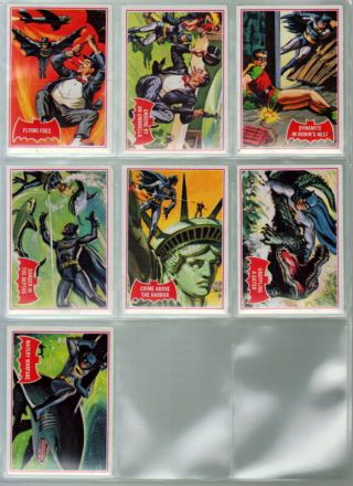 1966 Topps Batman A Red Bat Puzzle Back Cards 2a 14a 30a 31a 33a 35a 37a