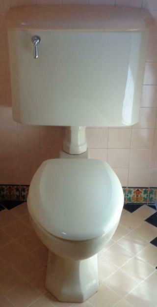 Vintage Kohler 6746 Series Yellow Toilet - Complete - Vintage Color & Design