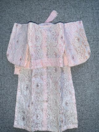 Vintage Barbie Japanese Francie Exclusive Pink Silk And Lace Kimono 3