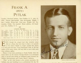 Frankie Pytlak Signed 1933 Who 