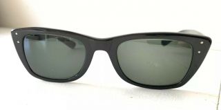 Vintage B&l Ray Ban Caribbean Sleek Black Sunglasses No Logo Rare