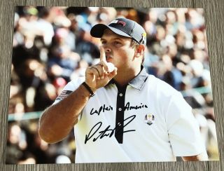 Patrick Reed Signed Ryder Cup 8x10 Photo Captain America Inscription W/proof
