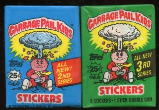 (1) Ea 1985/1986 Topps " Garbage Pail Kids " Sereis 2 & 3 Wax Packs ( )