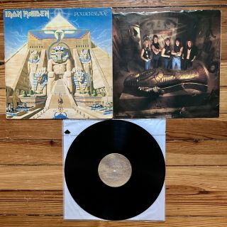 Iron Maiden Powerslave Lp Vinyl Og 1984 Us Pressing Vg,  /vg Inner Sleeve
