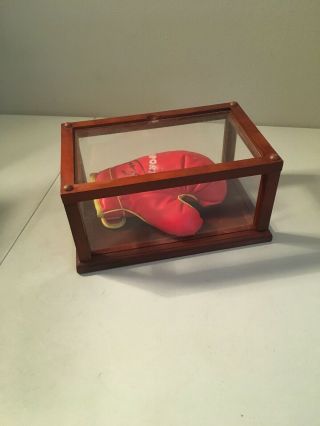 Jr.  Sport JOE FRAZIER Signed Mini Boxing Glove w/ Display Case 3