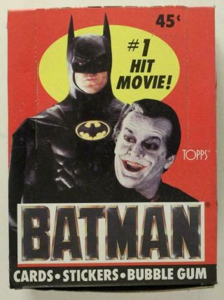 Vintage Topps Trading Cards Batman Dc Comics Movie Full Set Cards Stickers & Box