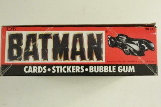 Vintage TOPPS Trading Cards BATMAN DC Comics Movie Full Set Cards Stickers & Box 2