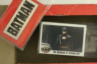 Vintage TOPPS Trading Cards BATMAN DC Comics Movie Full Set Cards Stickers & Box 3