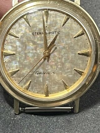 Eterna Matic Centenaire Automatic Vintage Watch 10k Gold Field.