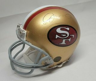 Joe Montana Signed San Francisco 49ers Mini Helmet Joe Montana